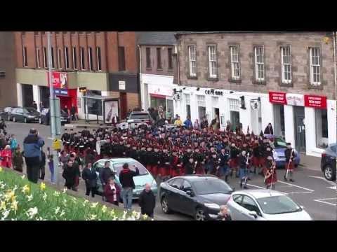 Cadet Force Pipes And Drums 2012 Inverness March On - Atholl Highlanders