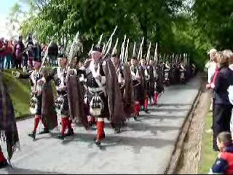 Atholl Highlanders Parade At Blair Castle, Scotland