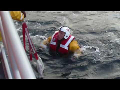 Wick Lifeboat Crew Practice Rescue Drill