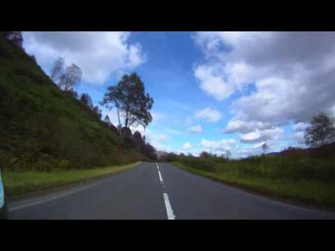 The Dukes Pass Aberfoyle Scotland Triumph Bonneville. Drift HD170 Stealth