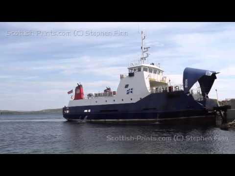 Timelapse Of MV Bigga Departing Gutcher, Yell Shetland