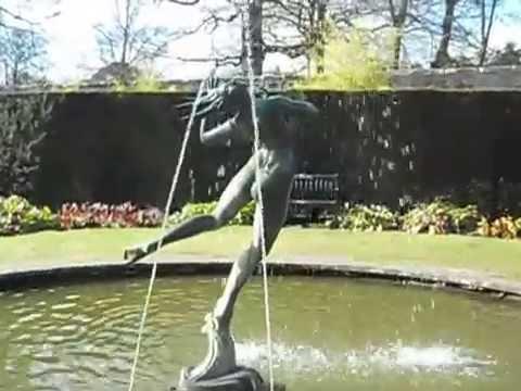 Foam, A Fountain And Sculpture At Greenbank Garden National Trust For Scotland In East Renfrewshire