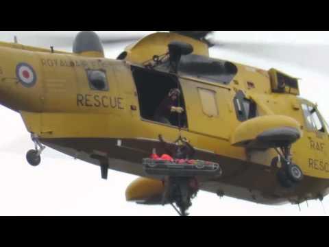 RAF Rescue Helicopter At Wallace Monument 15/03/15
