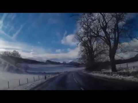 Winter Drive From Logierait To Aberfeldy Highland Perthshire Scotland