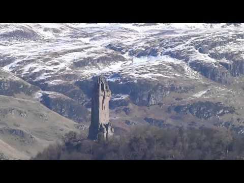 Winter William Wallace Monument Abbey Craig Stirling Scotland