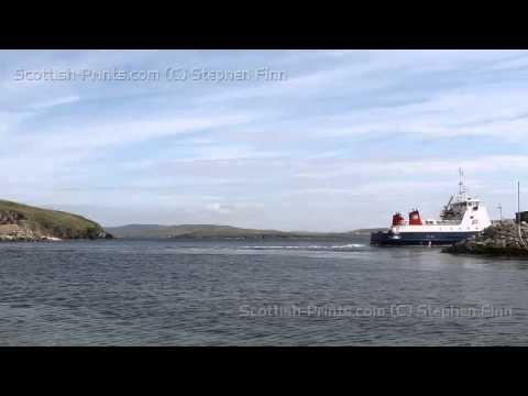 Ferry Departing Gutcher Yell Shetland Scotland