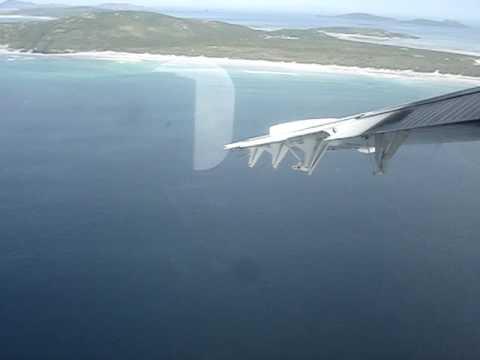 Flybe Flight From Benbecula To Barra Airport - Beach Landing With Twin Otter