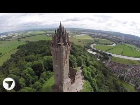 Wallace Monument, Stirling, Scotland ... Stunning Aerial View