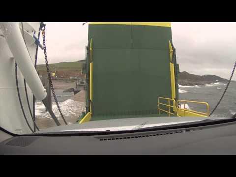 CalMac Lochinvar Berthing At Claonaig On A Rough Day - ScotVlog 36