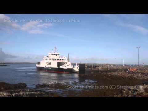 Timelapse Of Calmac Ferry Arriving Leverburgh Isle Of Harris Scotland