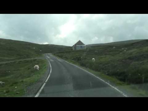 Driving South On Yell In Shetland.