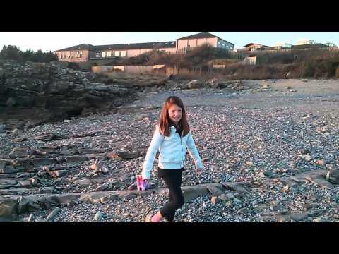 Lottie On Beach At Gatehouse Of Fleet - Feb 2013