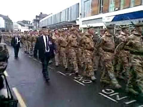 Argyll And Sutherland Highlanders March Through Dumbarton - 11 Dec 2008