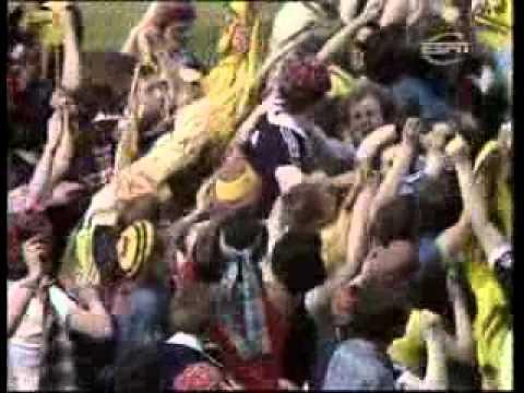 Scottish Fans Invade The Wembley Pitch After Beating England In 1977