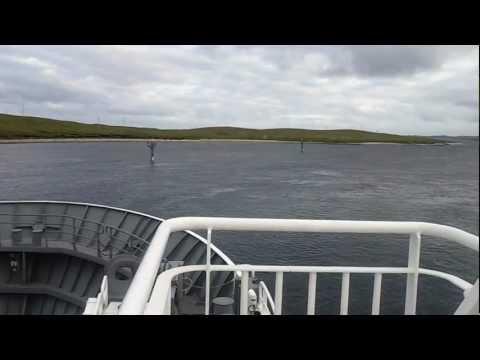 Onboard Shetland Islands Council Ferry - MV DAGALIEN - Leaving Ulsta, Yell And Heading To Toft