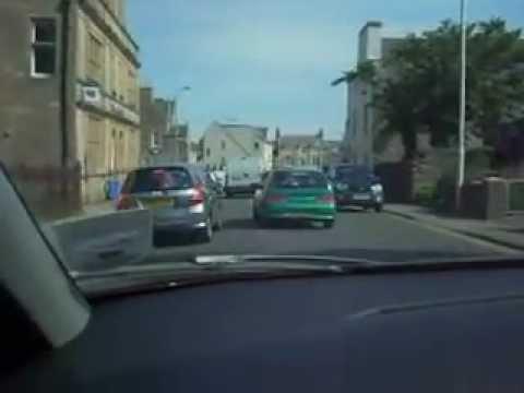 Driving Through The Streets Of Thurso, Scotland