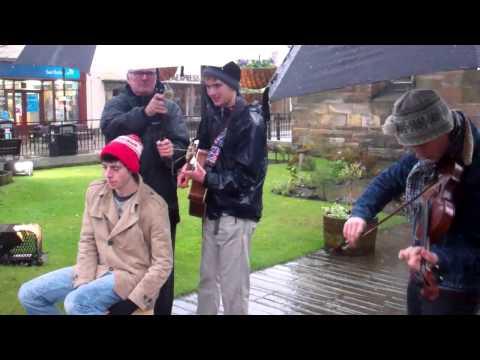 Traditional Scottish Music Christmas Street Concert St Andrews Fife Scotland