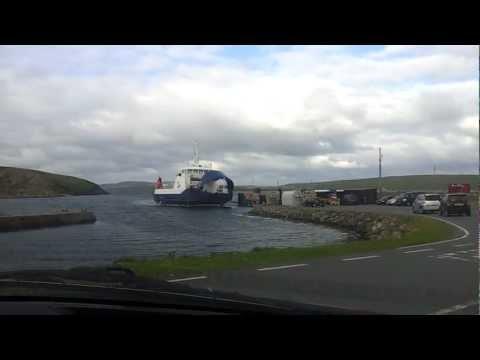 Shetland Islands Council Ferry MV BIGGA Arriving In Gutcher, Yell From Belmont, Unst.